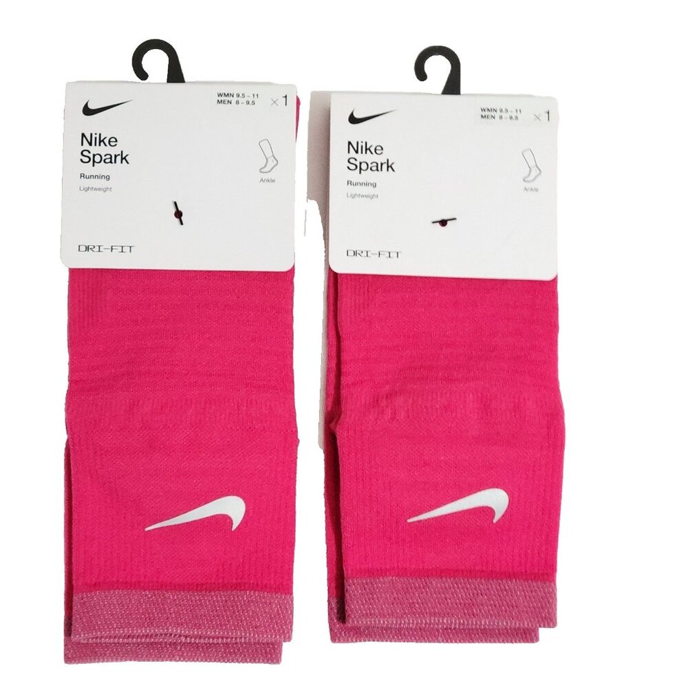 Nike Spark Running Ankle Socks Women‎ 9.5-11 Men 8-9.5 Lightweight Reflective